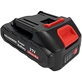 S7 21V Lithium Ion Battery, 2.0AH Rechargeable Battery with LED Indicator Light Compatible with Mini Chainsaws and Leaf Blowers