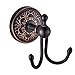 Kabter Carved Flower Brass Towel Coat Hook,Oil Rubbed Bronze