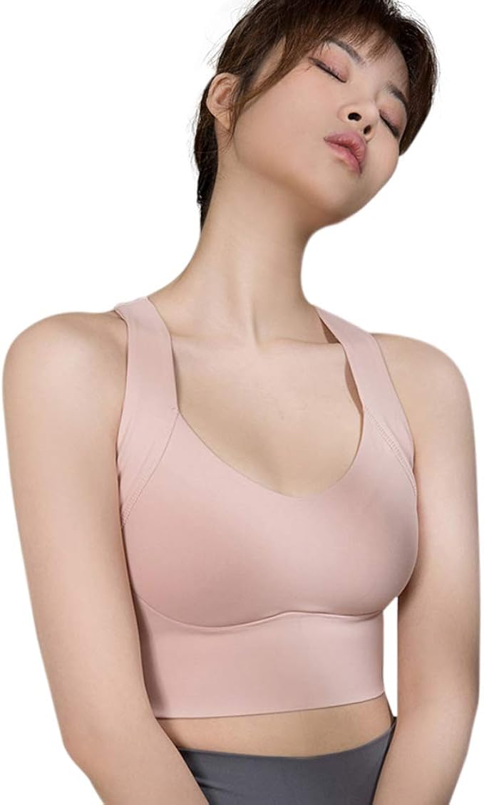 Amazon 胸のマークと胸の形が見えない女性用スポーツブラヨガブラ 防振 フィットネスrb250 フィットネス トレーニング スポーツブラ 通販