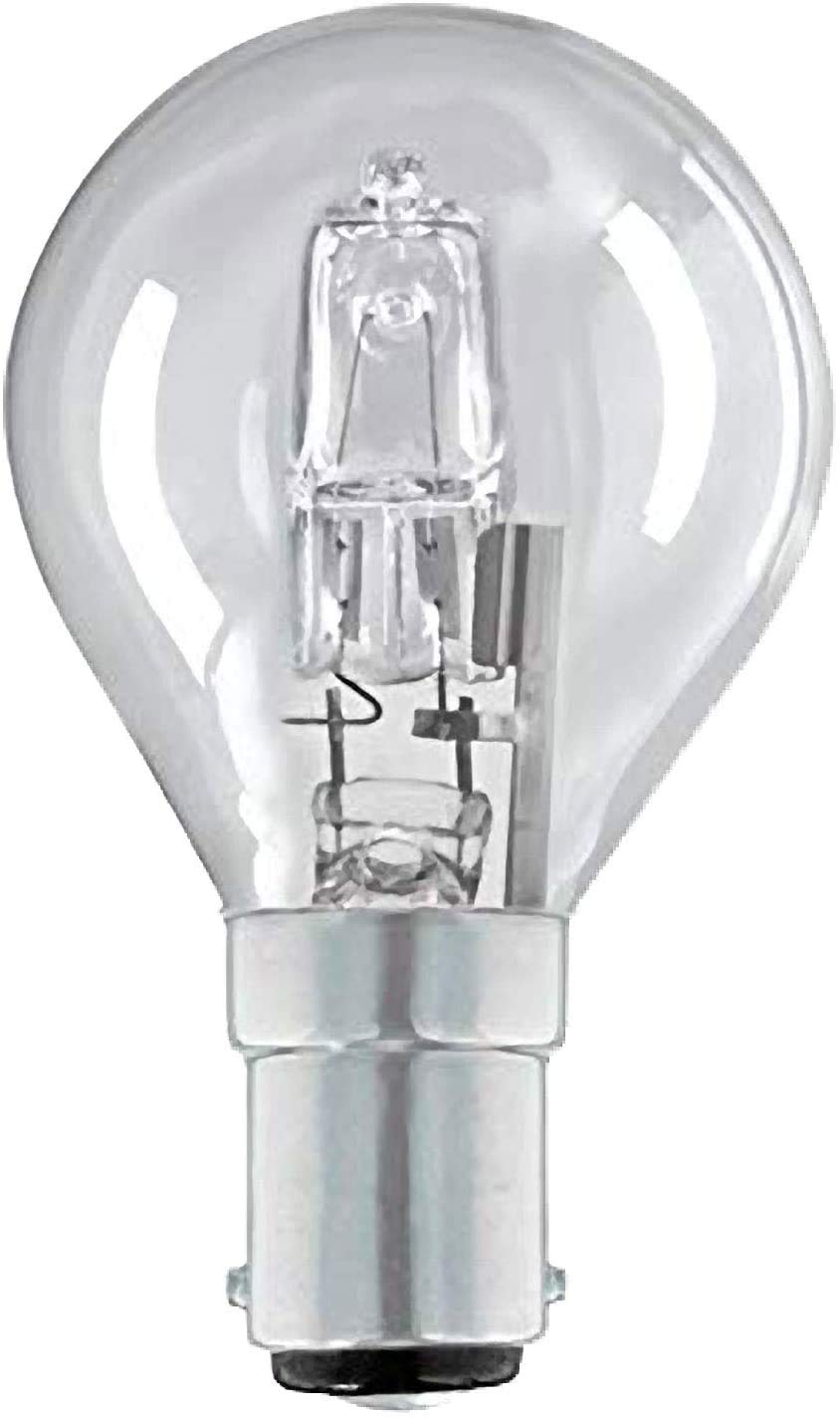 6 x Eco Halogen Golf Ball Light Bulbs 28W (=35W40W) SBC B15 B15d
