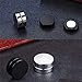 Juland 5 Pairs Circle Round Magnetic Stud Earrings Non-Piercing Clip On Hypoallergenic Stainless Steel Unisex Punk Style - Gold Silver Black Blue Multicolor - 10mm