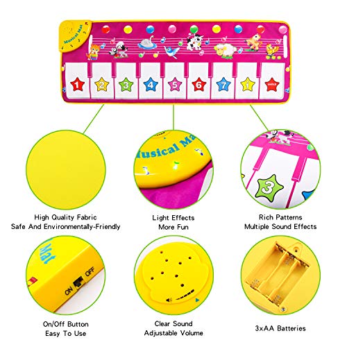 2 SANMERSEN+Musical+Keyboard+Playmat+Electronic