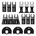 Vtopmart 15Pcs Wood Metal Oscillating Multi Tool Quick Release Saw Blades Fit Dewalt Fein Multimaster Bosch Dremel Makita Milwaukee Rockwell Ryobi Porter Cable Black & Decker Craftsman Ridgid