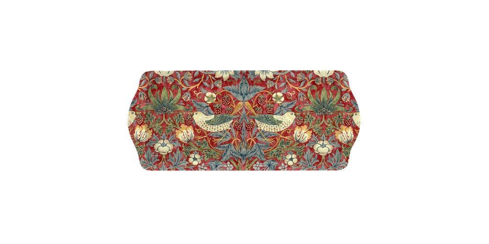 Portmeirion Morris & Co for Pimpernel Strawberry Thief Sandwich Tray, Red