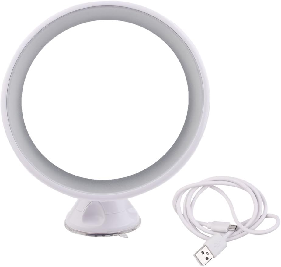 IRISH Touch Screen Dimming LED Makeup Mirror 5 Times Magnification 360 Degrees Rotating Magnifying Glass Function With a Sucker USB Charging
