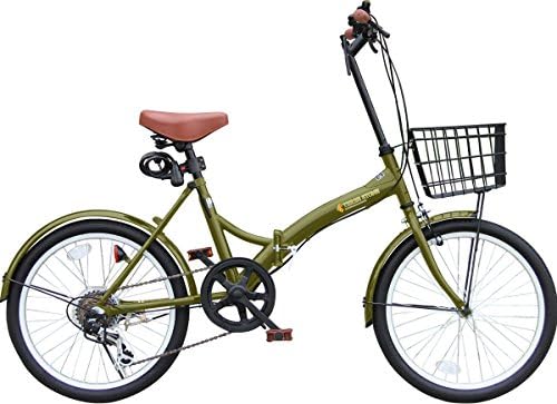 カゴ付 20インチ 折りたたみ自転車 P-008-T ワイヤーロック付き シマノ