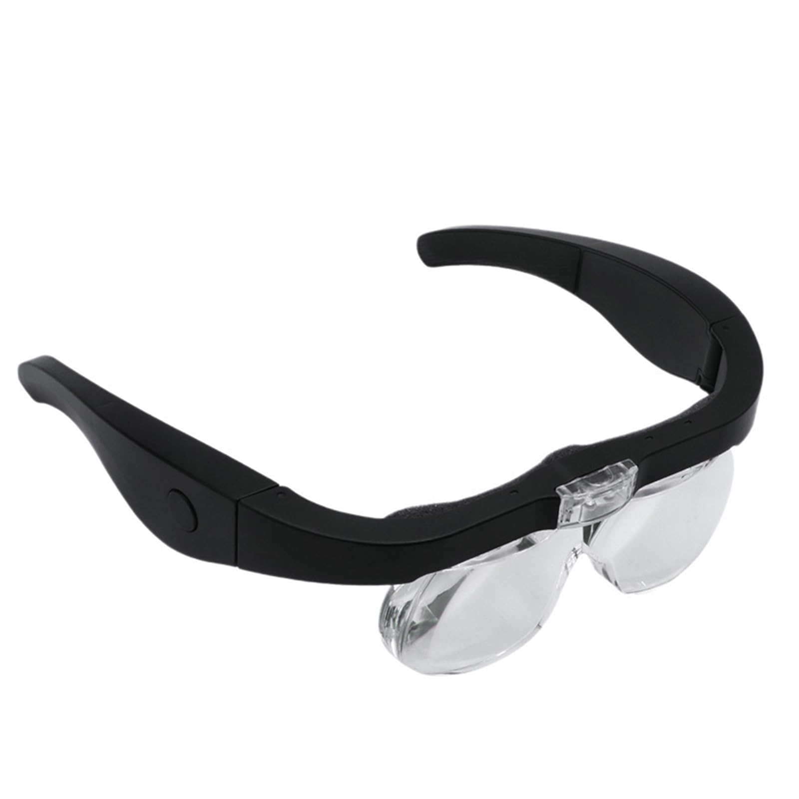 Meichoon Head Mount Glasses Magnifier,USB Rechargeable Magnifying Glasses with 2 Led Lights,1.5X 2.5X 3.5X 5X Adjustable 4 Lens Loupe for Close Work