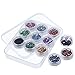 eBoot 12 Colors Nail Art Decorations Nail Stone Rhinestones with 12 Pack Small Container Pots, 6000 Pieces