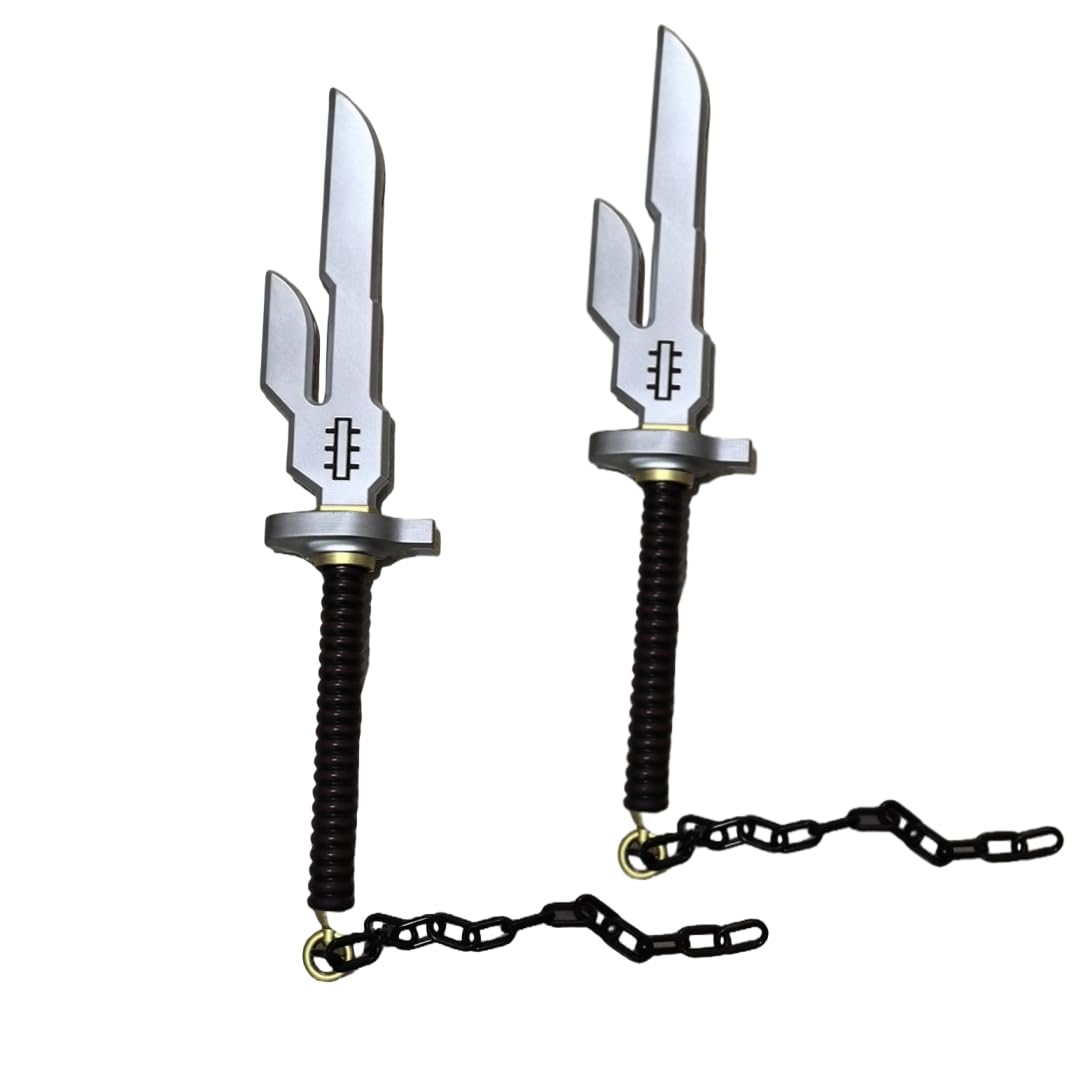 damdos Halloween Prop 24" Dagger Sword for Toji Fushiguro Cosplay, 2PCS Toji Fushiguro Katana Sword Inverted Spear of Heaven Costume Birthdays Gifts(2PCS Sets), Inverted Spear of Heaven, 26"