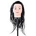 Anself Hairdressing Training Practice Head Long Hair Black Dummy Model Mannequin Cut with Clamp