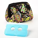 Fit & Fresh Charlotte Insulated Lunch Bag for Women with Ice Pack, Ideal Size for Work & School, Zips Closed, Purple Green Paisley
