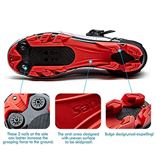 image for Santic Cycling Shoes Men SPD Mountain Bike Lock Shoes MTB Cycling Acce