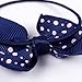 KOONY Baby Girls Hair Bow Elastic Ties Ponytail Holders Hair Bands 16pc (Navy)