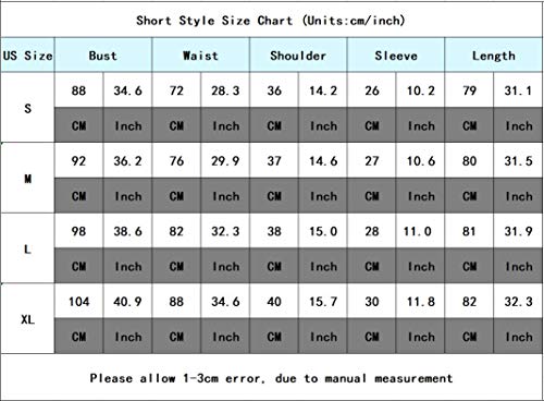 Eleter Women's Deep V-Neck Lace Romper Short Sleeve Long Dress (Medium, White-Short Style)