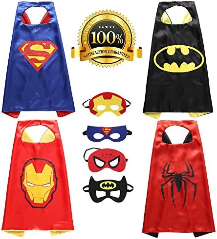 Lazu Superhero Cape and Mask Costumes for Kids Set-Capes and Masks