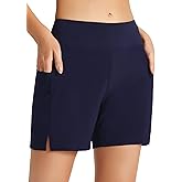 baleaf Women's 3''/ 5"/ 7" Quick Dry High Waisted Swim Board Shorts UPF 50+ Swimsuit Bottom Trunks with Liner