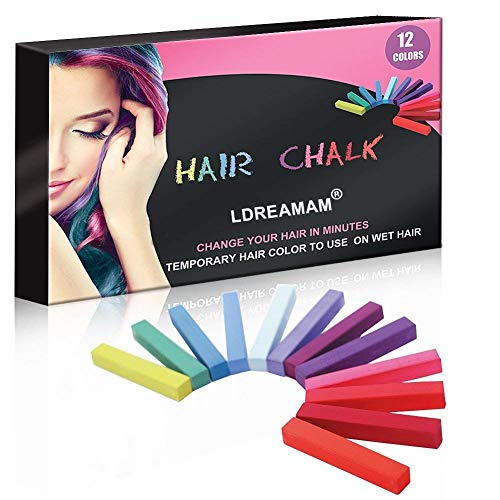 Hair Chalk,Hair Chalk Pens,Temporary Hair Chalk-Washable Hair Color Safe For Kids And Teen - For Party,Girls Gift,Kids Toy,Birthday Christmas Gifts For Girls,12 Bright Colors - Thumbnail 6