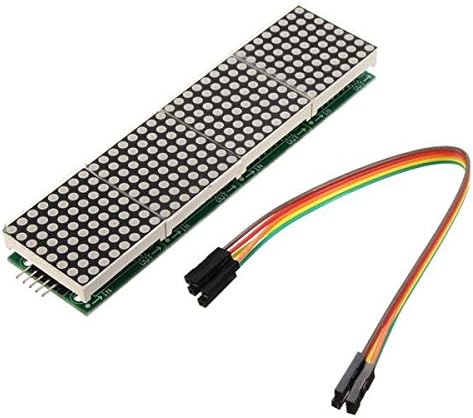 MAX7219 Dot Module 4-in-1 Display For - Arduino Compatible SCM & DIY Kits Module Board - 1 x MAX7219 Dot Matrix Module, 1 x 5pin Dupont Cable