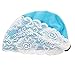 YOOKOON Simple And Elegance Length PU Waterproof Lace Water Swimming Bathing Blue Cap for long hair Women Adult