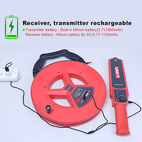 Pipe Clogging Detector – 30m/98ft Locator Tool For Blockage Position, Portable ABS Handheld
