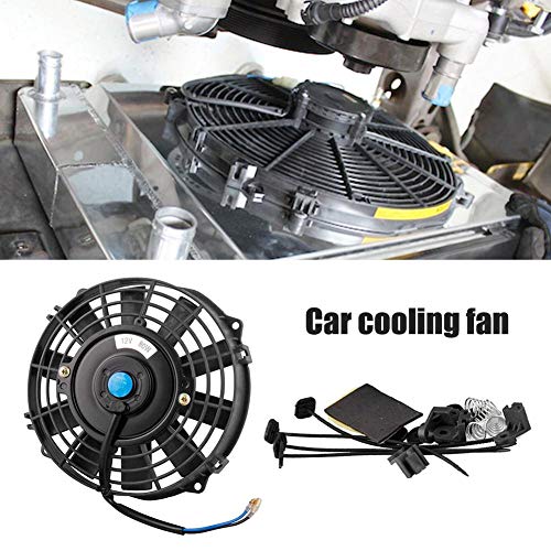 VOVI 12V 7''Car Cooling Fan Automobile Vehicle Clip Fan Powerful Quiet Ventilation Electric Car Fans Cooler Radiator Cooling Thermo Electric Fan - Thumbnail 6