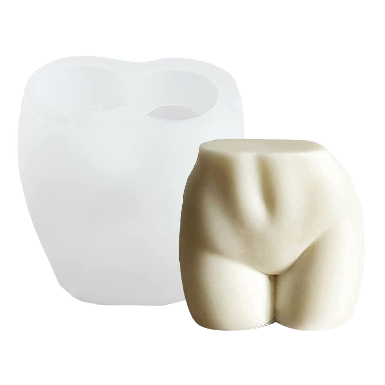 TOPYS Sexy Curvy Butt Silicone Body Mold Women Figure 3D Mould Female Bottom Body Mould for Resin Pendant Plaster Carving Candle