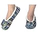 Snoozies Womens Artisan Stripes Ballerina Slipper Socks | Womens Slippers