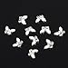 CJESLNA Special Silver White Butterfly 10 Pieces Silver 3D Alloy Nail Art Slices Glitters DIY Decorations