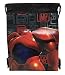 Disney Big Hero 6 Mech Bay Max and Hero Drawstring String Backpack School Sport Gym Tote Bag!- Black