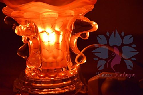 Kaew Kalaya Luxury Aromatherapy Oils Lamp Electric Fragrance Oil Warmer, Essential Oil Burner with 35 Watt Halogen Bulb and Touch Dimmer Switch for Room Decoration and Relaxation Dolphin Model Orange