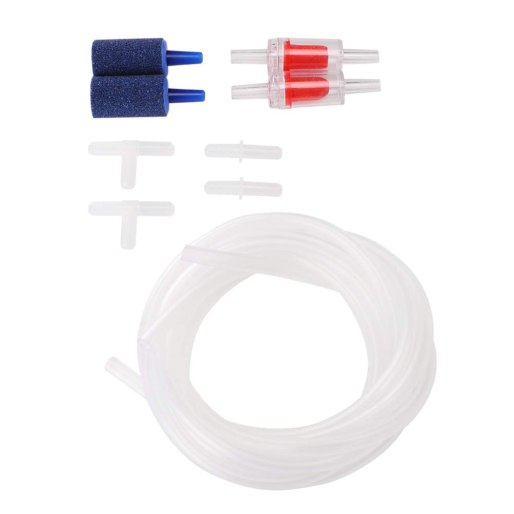 Airline Tubing Standard Aquarium Air pump Accessories Set for Fish Tank with Air Stones, Check Valves and Connectors