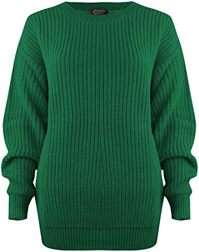 SA Fashions® Oversized New Ladies Womens Chunky Baggy Jumper Knitted Sweater Thick Top S-XL 8-18