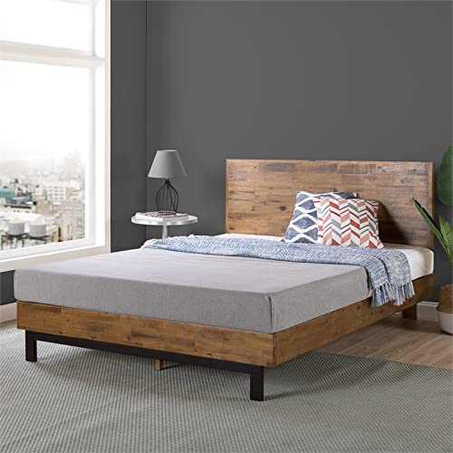 ZINUS Tricia Wood Platform Bed Frame with Adjustable Headboard / Wood