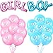 meekoo 18 Pieces Gender Reveal Balloons Boy or Girl Letter Balloon Latex Balloons Foil Balloons for Baby Shower Themed Party Decorations