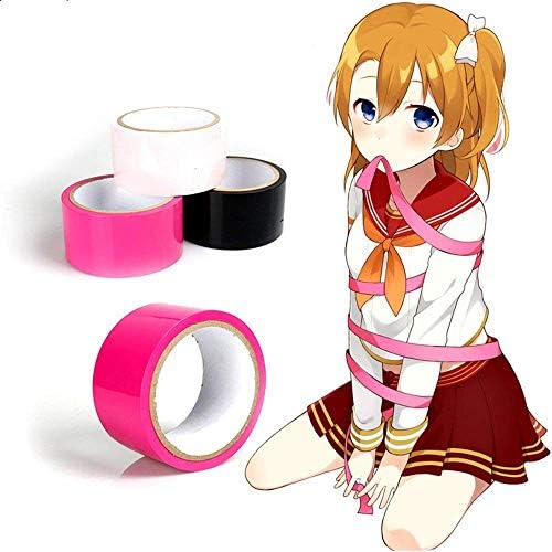 Non Stick Duct Tape No Glue No Sticky Easy to use Strap on - 2 Pack (Black and Red)