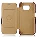 Galaxy S6 Case, Tomplus [Vintage Classic Series] [Genuine Leather] Folio Flip Corrected Grain Leather Case [1 Card Slot] with Magnetic Closure for Samsung galaxy s6 G920F (Retro brown)