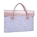 Womens Leather Laptop Bag ,Raydem Wool and Leather Laptop Sleeve 13inch - Slim Fashion Business Briefcase for MacBook Air/Pro Retina 13.3