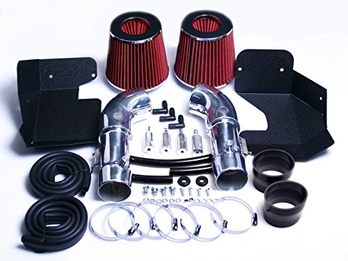 AIR INTAKE KIT SYSTEMS FIT 08 09 10 11 12 13 INFINITI G37 3.7 3.7L V6 ENGIN (RED)