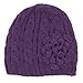 Hatsandscarf CC Exclusives Women's Knitted Cute Beanie Hat with Flower Accent