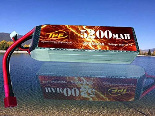 3Cell 11.1V Lipo Battery, High Discharge Lithium Polymer 50C 5200mAh RC Lipo Batteries Hard Case with Dean-Style T Connector for RC Vehicles Car, Trucks - Thumbnail 6