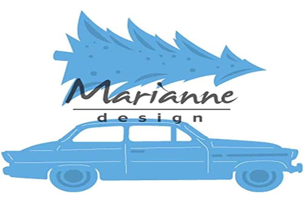 Marianne Design Creatablesdriving Home for Christmas, for Die Cutting and Embossing Paper Crafts, Blue Clair