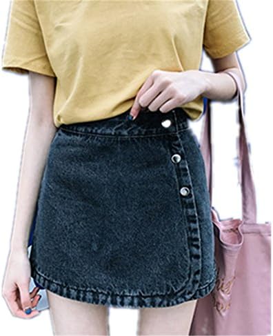 SDHEIJKY Stylish Summer new Korean denim shorts large size shorts skirt
