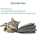Petleader Collapsible Portable Cat Litter Box Black/Gray for Travel Light Weight Foldable (Grey)