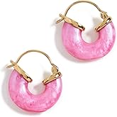 Anni Lu Women's Petit Swell Hoops, Pink Lotus, One Size