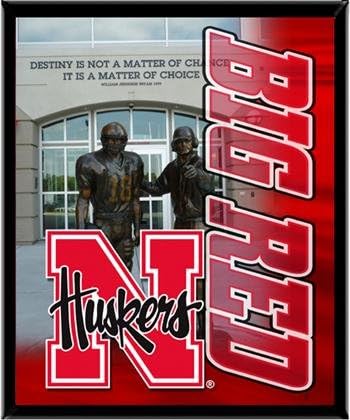 Racing Reflections Nebraska Cornhuskers 8" x 10" Building Design Mylar Framed Photo Logo Wall Hanging