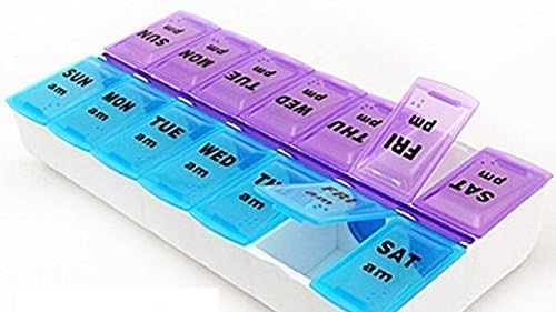 Tablet Organizer for a Week, Twice-a-Day/AM/PM - Deeper and Larger compartments