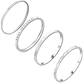 Vigamen 4-Pack 14K Gold Plated Stackable Rings for Women,Cubic Zirconia Simulated Diamond Oura Stack Rings for Oura Ring Gen 4/Oura Ring Gen 3,Dainty Trendy Statement Stacking Rings Set Size 5-10