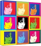 Kelly Brook - Pop Art Print (3-Tone; Andy Warhol's Che Guevara Style) 50 x 50 x 2 cm Large Square Deep Box Canvas