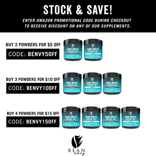 image for Bean Envy Bone Broth Protein Powder + MCT Oil + Prebiotic Acacia Fiber
