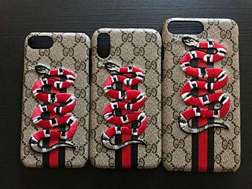 Fashion Luxury Designer iPhone Case Designer Textured Street Fashion Hypebeast Collab Case (Snake, iPhone 8+ / 7+)